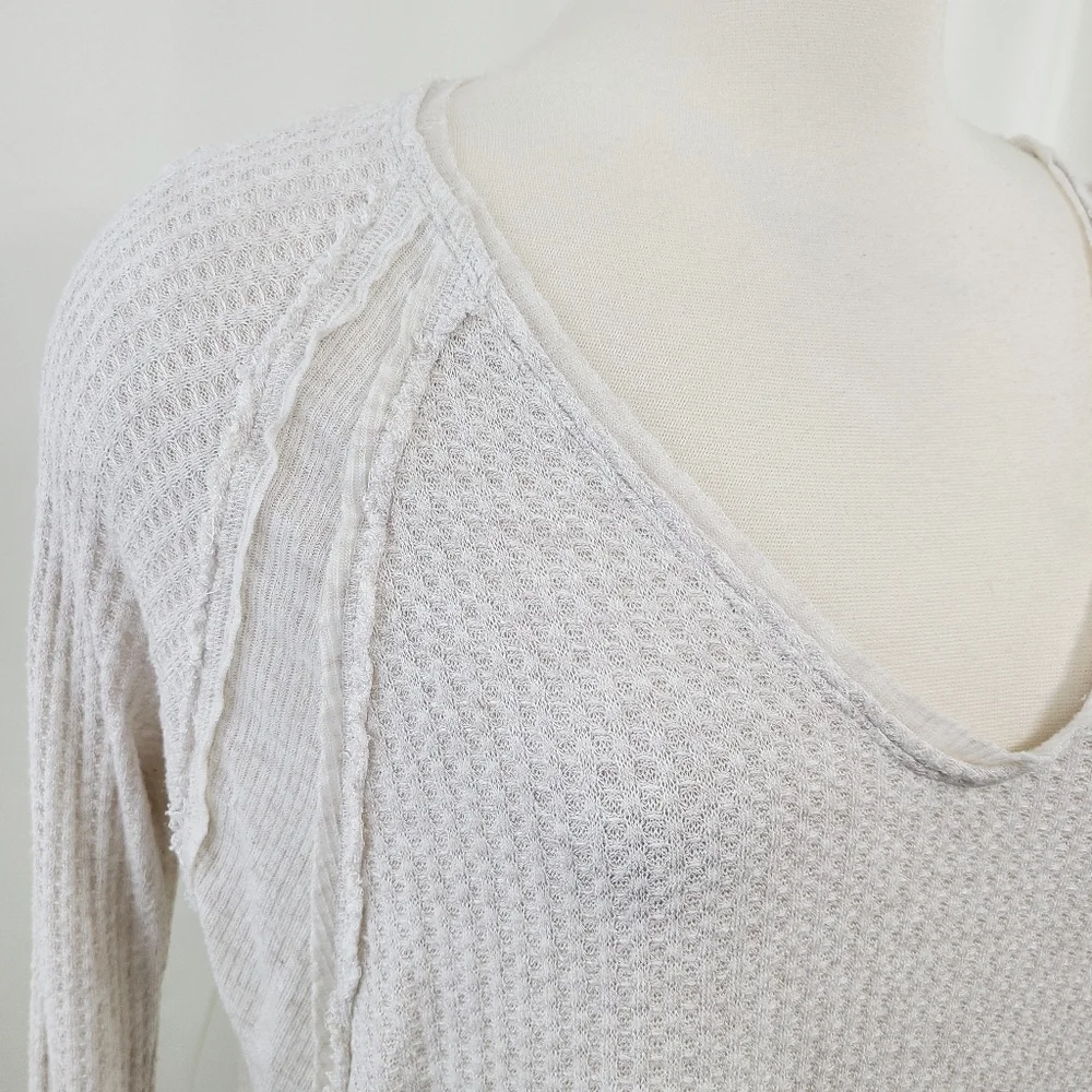 Free People Catalina thermal top Oatmeal heather Beige Women's size small